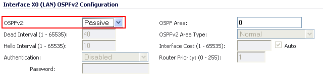 OSPF passive second