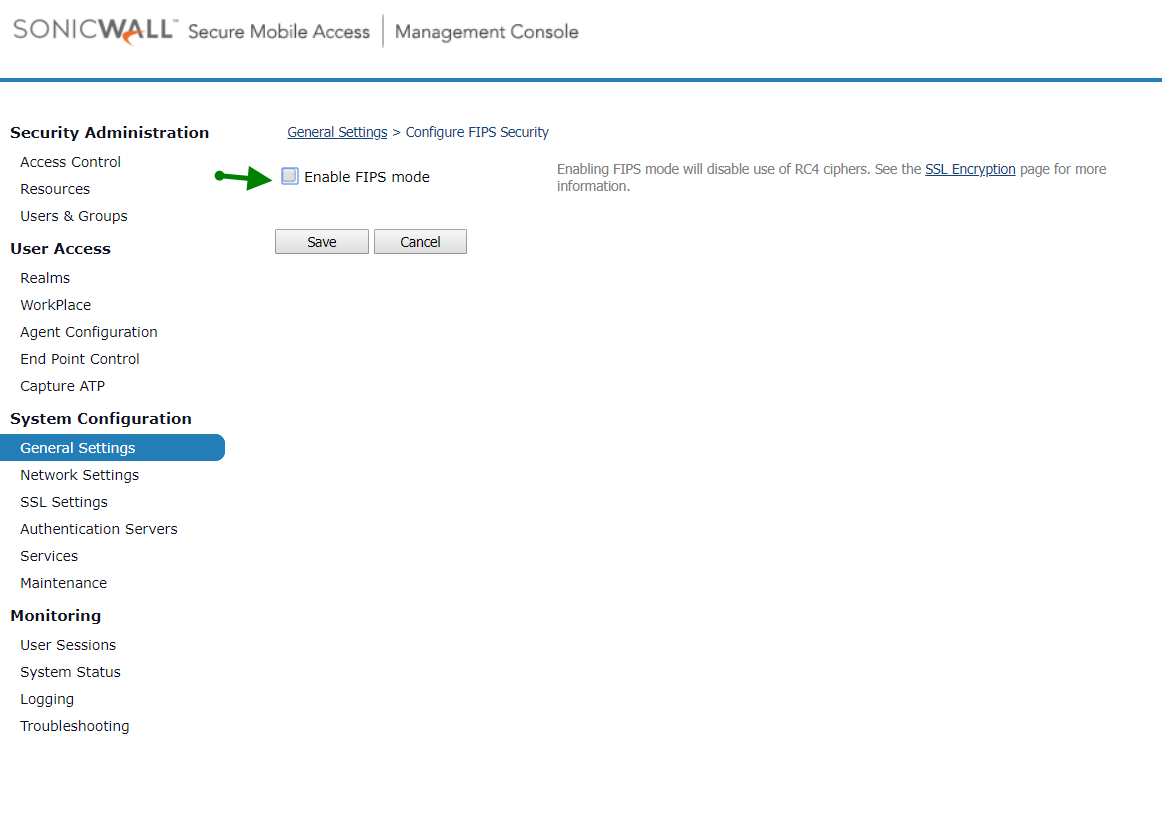 Enabling FIPS