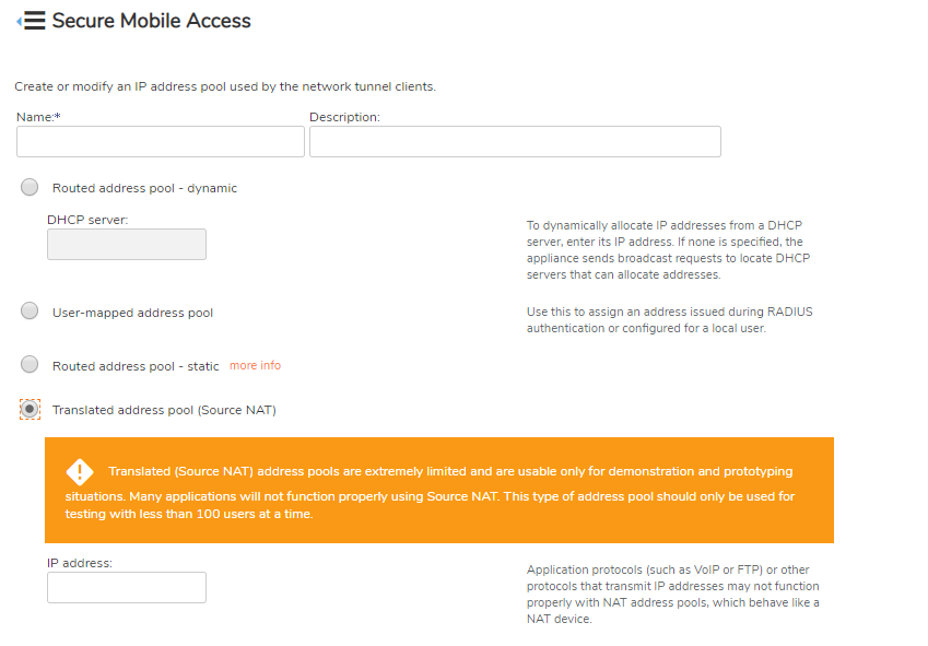 Type of IP Pool