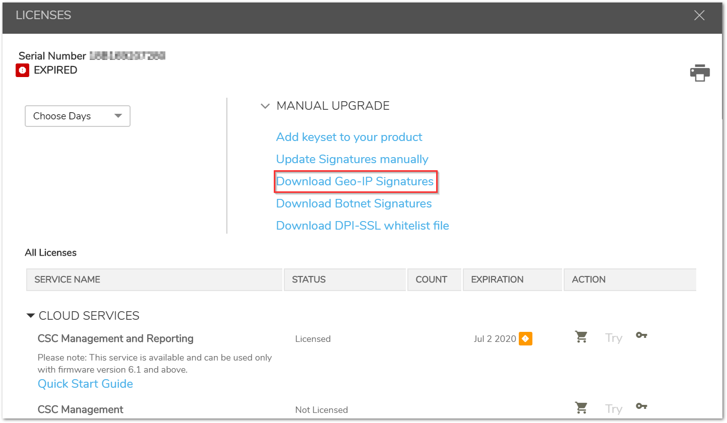 Geo-IP Filter Status Shows "Country Database: Not Downloaded.