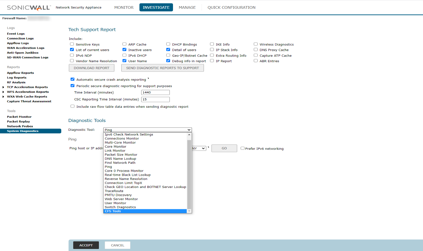 How to find out the CFS rating of a website? | SonicWall