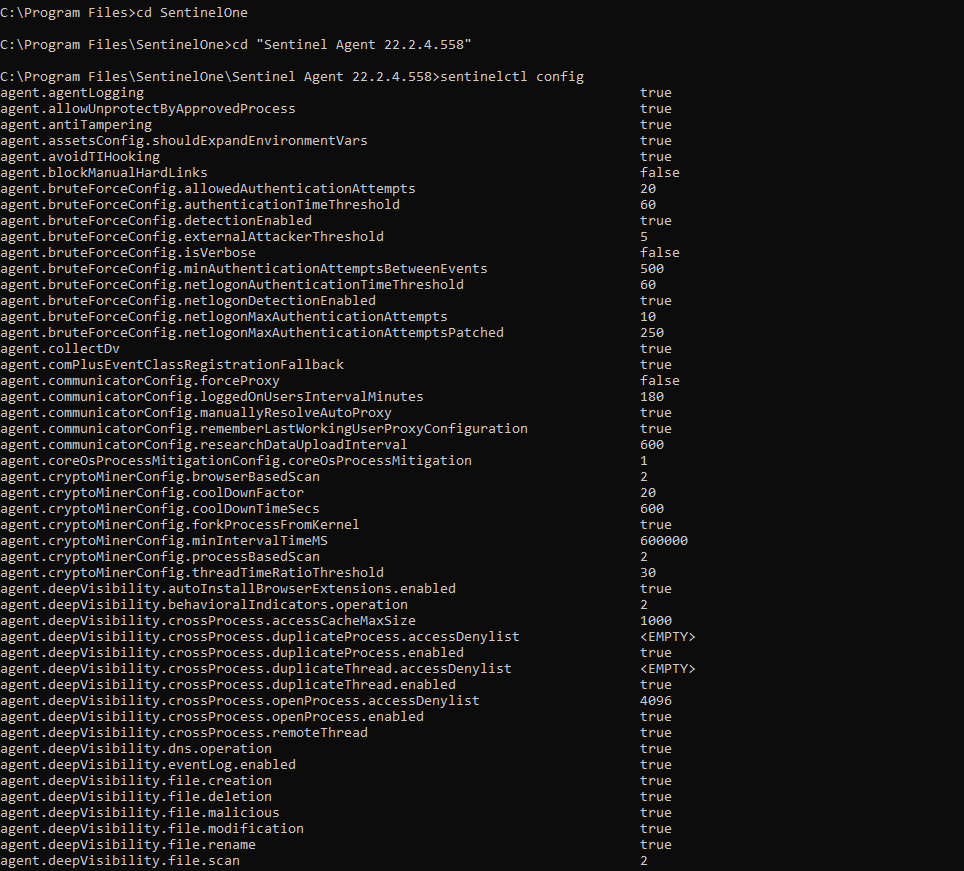 How do I verify Sentinelone Threat Protection Policy Settings?