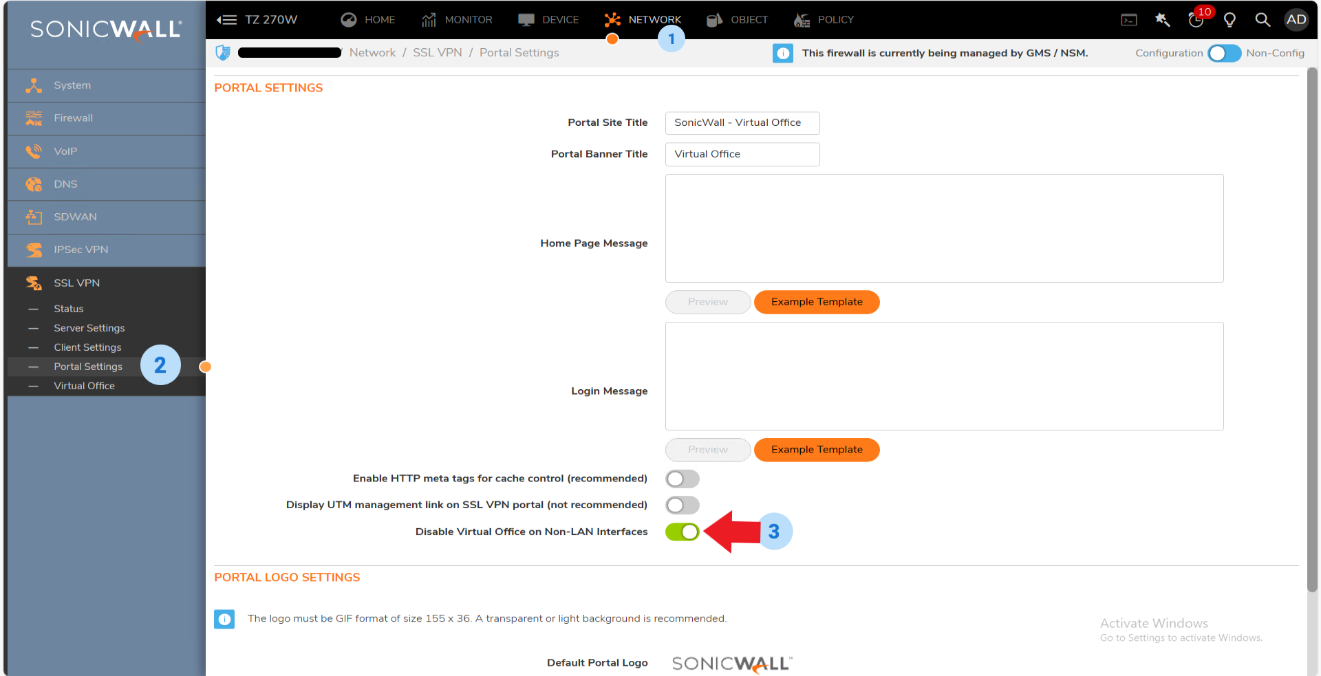 How to Disable Virtual Office Portal Access | SonicWall